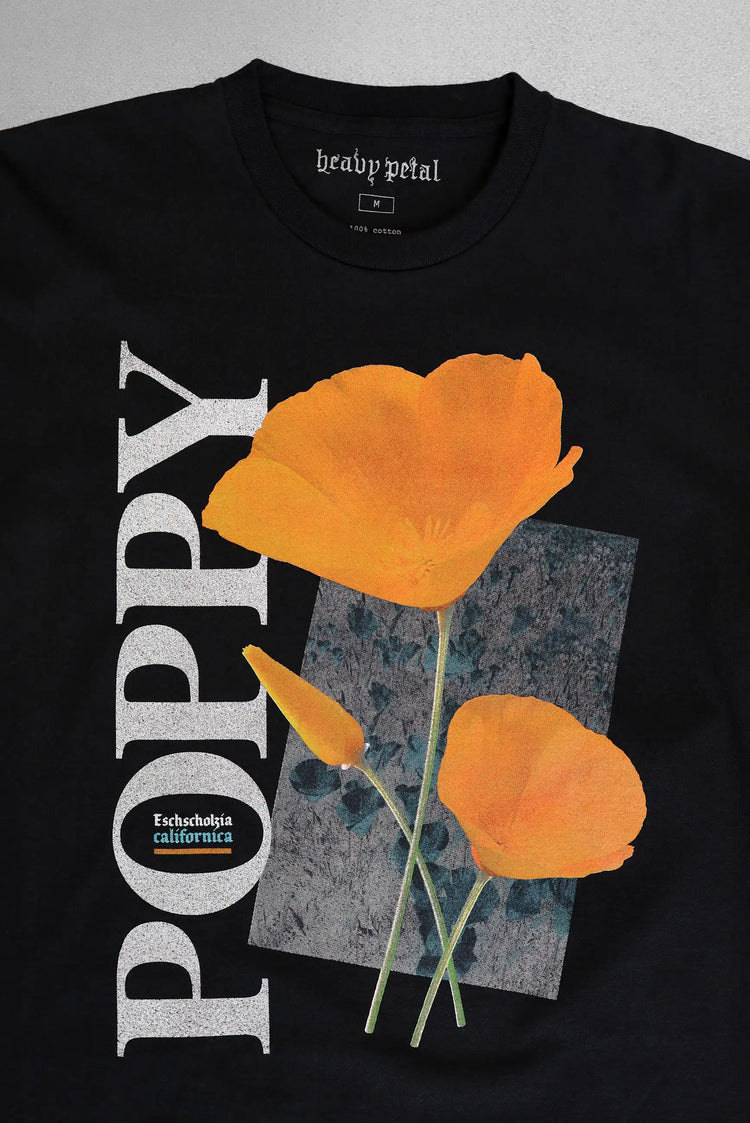 California Poppy 2.0 Band Tee – Heavy Petal